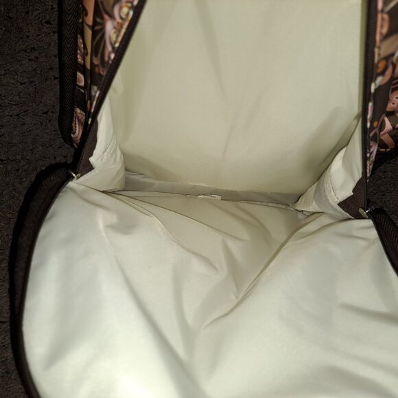 LE SPORTSAC-Large Brown Paisley Backpack- 16" X 12" X 6"-Near Mint - Picture 4 of 5